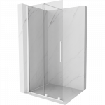 Mexen Velar stumdomoji du&scaron;o siena Walk-in 85 x 200 cm, permatoma 8 mm, balta - 871-085-000-03-20