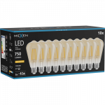 Mexen Vintis 10x LED siūlinė lemputė E27, ST64, 8W, &Scaron;ilta - 2200K, 750 lm, gintarinė - L152-E27-0822-50x10