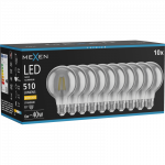 Mexen Vintis 10x Lemputė LED E27, G80, 6W, &Scaron;ilta - 2700K, 510 lm, dūminė - L155-E27-0627-70x10