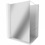 Mexen Kioto du&scaron;o sienelė Walk-in 100 x 200 cm, veidrodis 8 mm, balta - 800-10-101-20-50