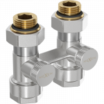 Mexen Uni-Term radiatoriaus vožtuvas dviejų vamzdžių DN50, tiesus 1/2"x16 mm, nikelis - W912-016-01