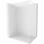 Mexen Kioto-F du&scaron;o siena Walk-in su rėmu 80 x 202 cm, matinė 8 mm, balta - 800-080-104-20-30