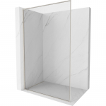 Mexen Kioto-F L Ekranas Walk-in du&scaron;ui su rėmu 100 x 202 cm, skaidrus 8 mm, &scaron;lifuotas nikelis - 800-100-174-97-00