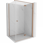Mexen Mist-F de&scaron;inė pusė sulankstoma du&scaron;o kabina 90 x 85 cm, permatoma, &scaron;lifuotas varis - 8A6T-090-085-65-00-P