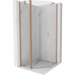 Mexen Mist penkiakampė du&scaron;o kabina su atveriamomis durimis 90 x 90 cm, permatoma, &scaron;lifuotas varis - 8A8-090-090-65-00