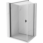 Mexen Mist-B stiklinė du&scaron;o kabina su atveriamomis durimis 95 x 120 cm, skaidri, juoda - 8A2T-095-120-70-00