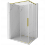 Mexen Rox Dviguba du&scaron;o kabina su stumdomomis durimis 95 x 80 cm, skaidri, &scaron;lifuota auksinė - 8C2D-095-080-55-00