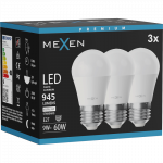 Mexen Nova 3x LED lemputė E27, G45, 9W, Neutrali - 4000K, 945 lm - L101-E27-0940-01x03