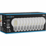 Mexen Vintis 10x LED siūlų lemputė E27, G45, 6W, Neutralus - 4000K, 720 lm, skaidrus - L156-E27-0627-00x10