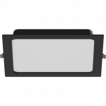 Mexen LDRR lubinė LED įleidžiama panelė downlight 22 x 22 cm, 18W, Neutrali - 4000K, 1350 lm, juoda - L211-022-1840-70