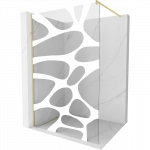 Mexen Kioto du&scaron;o pertvara Walk-in 100 x 200 cm, balta banga 8 mm, auksinė &scaron;lifuota - 800-100-101-55-97