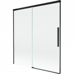 Mexen Rox dviejų dalių slankus du&scaron;o ekranas 150 x 150 cm, permatomas, juodas - 8C9-150-001-70-00