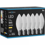 Mexen Nova 6x LED Lemputė E14, C37, 9W, &Scaron;ilta - 3000K, 945 lm - L102-E14-0930-01x06