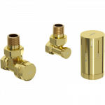 Mexen G05 termostatinis rinkinys kampinis, auksinis - W901-958-50