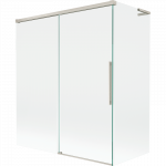 Mexen Rox L vonios ekrano dvigubas slankus 140 + 70 x 150 cm, skaidrus, &scaron;lifuotas nikelis - 8C9L-140-070-97-00