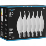 Mexen Nova 6x LED lemputė liepsna E14, C37, 10W, Neutralus - 4000K, 1055 lm - L106-E14-1040-01x06