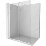 Mexen Velar stumdomoji du&scaron;o sienelė Walk-in 150 x 200 cm, 8 mm, skaidri, balta - 871-150-000-03-20