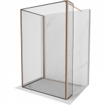 Mexen Kioto du&scaron;o siena Walk-in 120 x 70 x 30 cm, juodas rėmas, &scaron;lifuota varis - 800-120-070-221-65-70-030