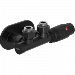 Mexen G00 termostatinis kampinis rinkinys su plok&scaron;tele R, Duplex, DN50, juodas - W907-900-905-70