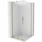 Mexen Velar L slankiojančios du&scaron;o durys 100 x 100 cm, matinės, auksinės - 871-100-100-33-50