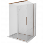 Mexen Rox-3S trijų sienų 115 x 90 cm stumdomas du&scaron;o kabinas, skaidrus, rausvas auksas - 8C2-115-090-60-00-3S