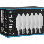 Mexen Nova 6x LED lemputė E14, C37, 10W, Neutrali - 4000K, 1055 lm - L102-E14-1040-01x06