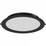 Mexen LDRR lubų &scaron;viestuvas įleidžiamas LED Downlight, skersmuo 22 cm, 18W, Neutralus - 4000K, 1440 lm, juodas