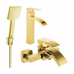 Mexen Libra R45 vonios komplektas, auksinis - 745113R45-50