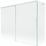 Mexen Rox L stumdomas vonios ekranas 2-duris 190 + 90 x 150 cm, skaidrus, baltas - 8C9L-190-090-20-00