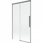 Mexen Rox stumdomas vonios ekranas, 2 dalių, 100 x 150 cm, skaidrus, tamsaus metalo spalvos - 8C9-100-001-95-00