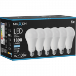 Mexen Nova 6x LED lemputė E27, A70, 18W, &Scaron;altas - 6500K, 1890 lm - L100-E27-1865-01x06