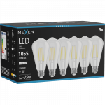 Mexen Vintis 6x LED siūlų lemputė E27, ST64, 8W, Neutrali - 4000K, 1055 lm, skaidri - L152-E27-0840-00x06