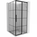 Mexen Rox de&scaron;inysis slankiojančios du&scaron;o kabinos, 95 x 95 cm, juodos grotelės, juoda - 8C2-095-095-70-77-P