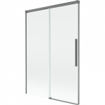 Mexen Rox dviejų durų stumdomas du&scaron;o ekranas 120 x 150 cm, permatomas, gunmetal - 8C9-120-001-95-00