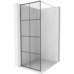 Mexen Kioto du&scaron;o sienelė Walk-in 80 x 200 cm, juodas tinklelis 8 mm, &scaron;lifuotas nikelis - 800-080-101-97-77