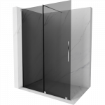 Mexen Velar stumdomoji du&scaron;o siena Walk-in 140 x 200 cm, grafitas 8 mm, chromas - 871-140-000-43-01