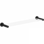 Mexen Triv pakabinama stiklinė lentyna, juoda - 70A33061-70