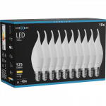 Mexen Nova 10x LED lemputė, žvakė E14, C37, 5W, &Scaron;ilta - 3000K, 525 lm - L106-E14-0530-01x10
