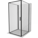 Mexen Exo-3S 3 sienų pakreipiamas du&scaron;o kabinas 80 x 80 cm, skaidrus, juodas - 8181-080-080-70-00-3S