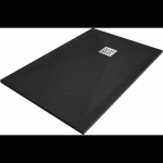 Mexen Stone+ kompozitinis stačiakampis du&scaron;o padėklas 140 x 70 cm, juodas - 44707014
