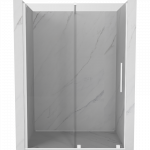 Mexen Velar stumdomos du&scaron;o durys 160 cm, skaidrios, baltos - 871-160-000-01-20