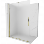 Mexen Velar Walk-in stumdomoji du&scaron;o siena 140 x 200 cm, matinė 8 mm, auksinė - 871-140-000-33-50