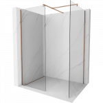 Mexen Kioto du&scaron;o siena Walk-in 170 x 85 cm, skaidri, rožinis auksas - 800-170-202-60-00-085