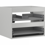 Mexen Box-A praustuvo spintelės rėmas 60 cm, 2 stalčiai, pilka matinė - 91AX0-0600-470-2-62