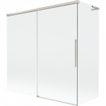 Mexen Rox L vonios ekrano 2-sparnai stumdomi 160 + 80 x 150 cm, skaidrus, &scaron;lifuotas nikelis - 8C9L-160-080-97-00
