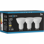 Mexen Nova 3x LED lemputė GU10, 5W, &Scaron;ilta - 3000K, 525 lm - L107-GU10-0530-01x03