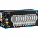 Mexen Vintis 10x LED lemputė filament E27, G80, 8W, &Scaron;ilta - 2700K, 680 lm, dūmų - L155-E27-0827-70x10