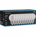 Mexen Vintis 10x LED siūlinė lemputė E27, G45, 4W, 55 lm, raudona - L156-E27-04XX-45x10