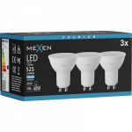 Mexen Nova 3x LED lemputė GU10, 5W, &Scaron;alta - 6500K, 525 lm - L107-GU10-0565-01x03