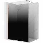 Mexen Kioto du&scaron;o sienelė Walk-in 80 x 200 cm, juoda ombre 8 mm, rožinis auksas - 800-080-101-60-76